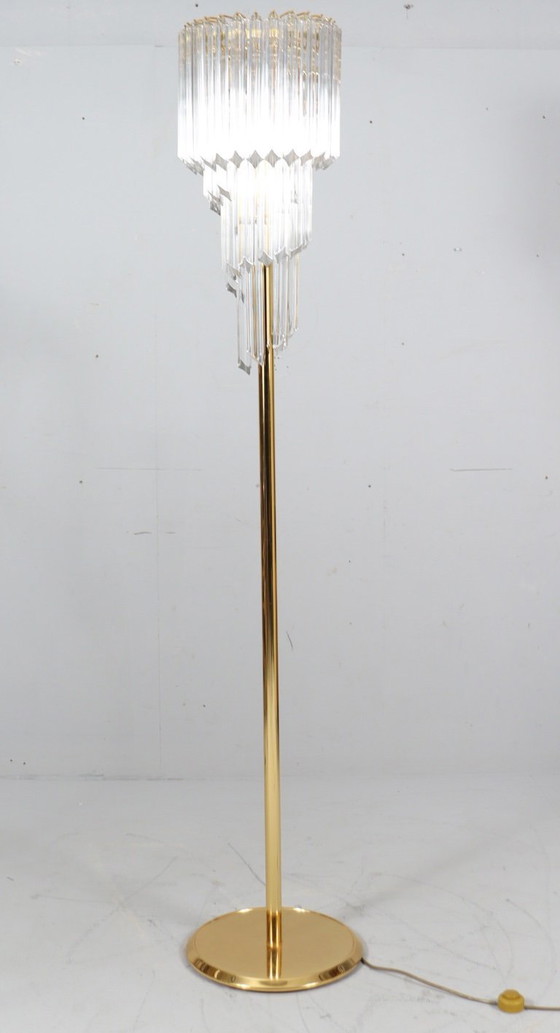 Image 1 of Large waterfall floor lamp/floor lamp by Novaresi, Murano glass, Italy, 1970s