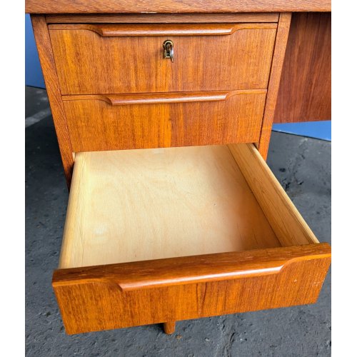 Scrivania vintage autoportante in teak, Danimarca anni '60 – Scrivanie, Wood, Mid Century Modern (photo 5 of 13)