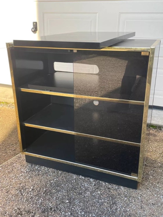 Image 1 of Mobile TV vintage nero e oro degli anni '70/'80