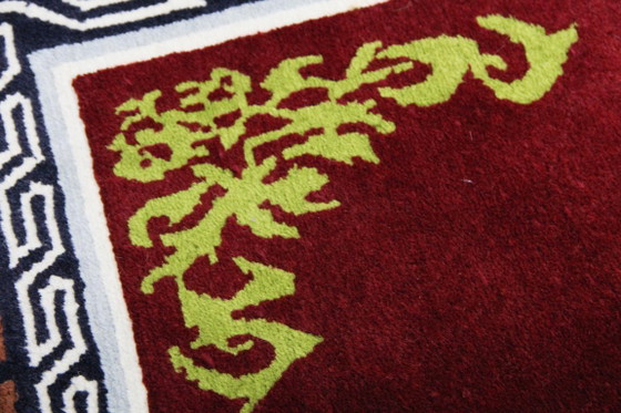 Image 1 of Original Hand-Knotted Old Chinese Peking Art Modern Rug 190 x 90 cm