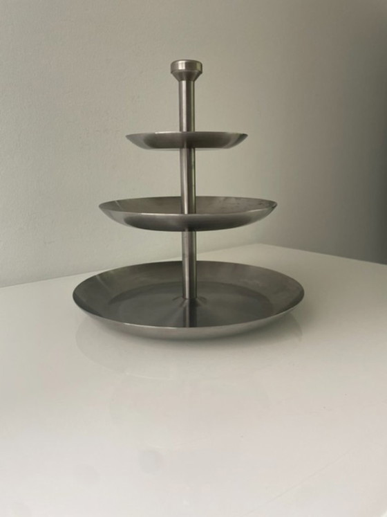 Image 1 of Minimalist stainless steel tiered stand – modern design