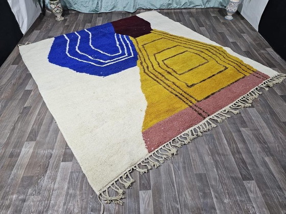 Authentic Traditional Handmade Pure Wool Rug, size 3/4 m, Ahrend, Rugs & carpets, Blue (photo 7 of 9)