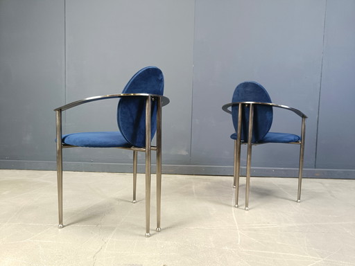 Postmodern dining chairs by Belgochrom, 1980s - set of 6