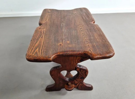 Vintage 'Heart' Side Table | 1960s, Wood, Brown (photo 4 of 12)