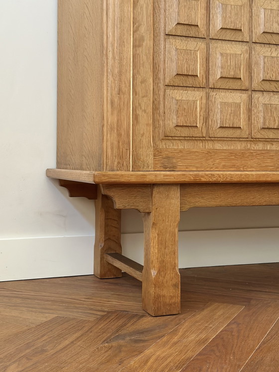 Image 1 of Vintage wandmeubel highboard Deens Henning Kjærnulf jaren 70
