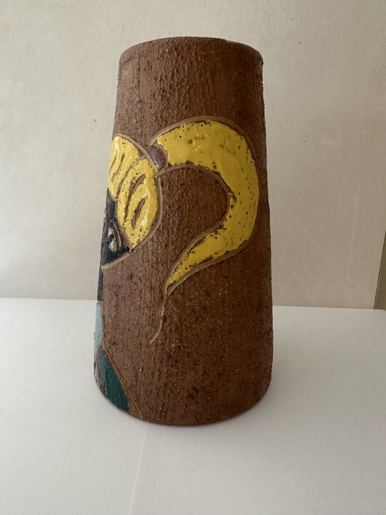 Image 1 of Fratelli Fanciullacci vaas met decor 50-70’s