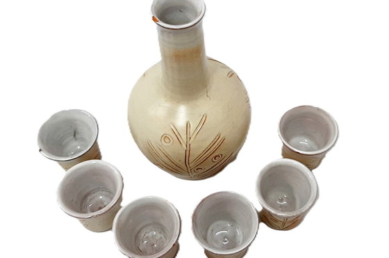 Image 1 of Set in ceramica vintage per brandy (rakia) o grappa