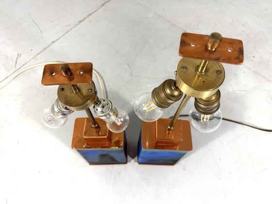 Image 1 of Ensemble de 2 grands pieds de lampe de table des années 1960-70