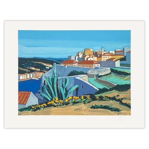 Jean Claude QUILICI Bonifacio - Amour de la Corse litho 1990
