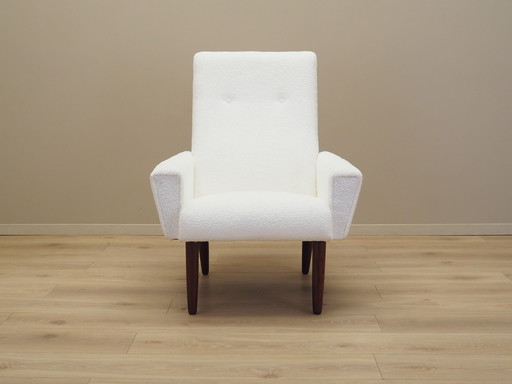 White armchair, Danish design, 1970s, production: Denmark