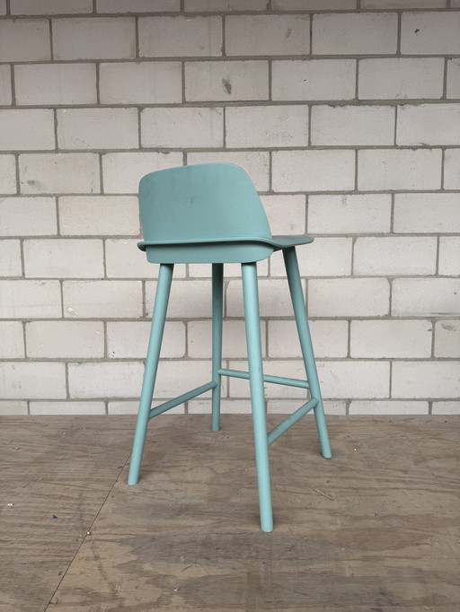 Muuto Nerd Barkruk (Lichtblauw Laag)