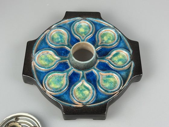 Image 1 of Lámpara de pared de cerámica de los años 60 y 70, diseño de la era espacial de mediados de siglo