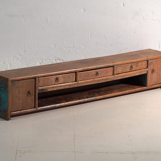 Mobile basso antico in legno di olmo – Cina, circa 1900 – Credenze con vetrina, Rustic (photo 4 of 40)