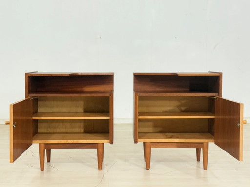 Lot de 2 tables de chevet vintage style Mid-Century