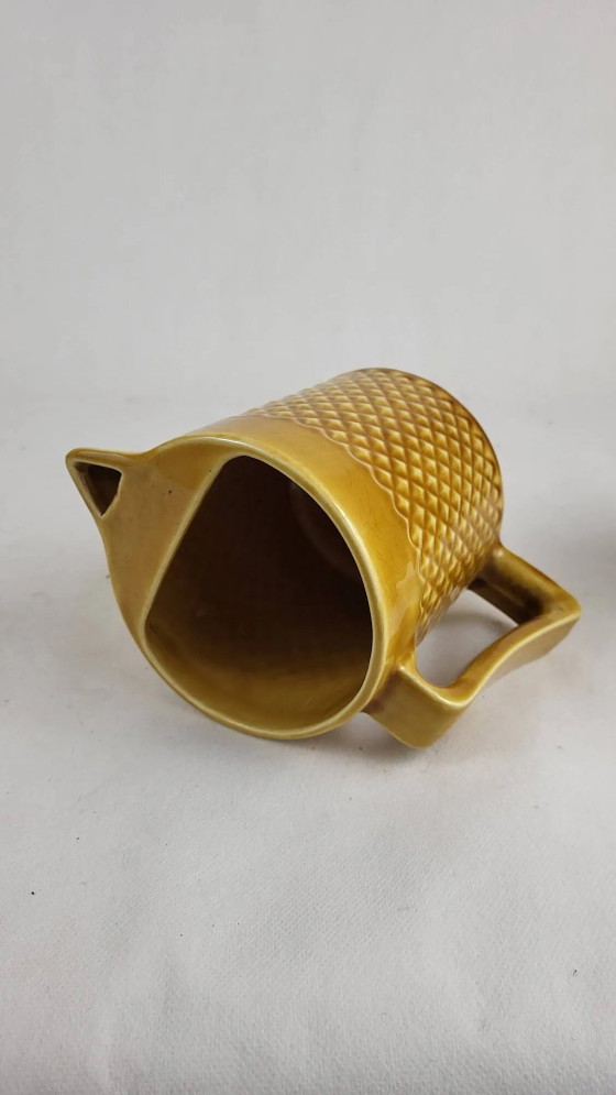 Digoin Sarreguemines ceramic pitcher / pitcher – Glass & Decanter, Porcelain, Vintage (photo 4 of 7)