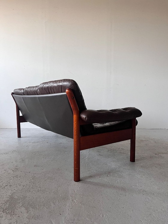 Image 1 of Dreisitzer-Ledersofa, Schweden, 1970er Jahre