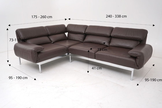 Image 1 of Canapé d'angle Rolf Benz Plura 380 Relax en cuir