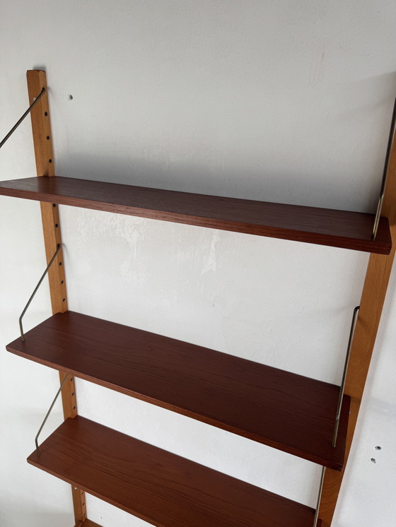 Image 1 of Vintage Modular Wall Unit – Danish Design in Teak with Brass Details