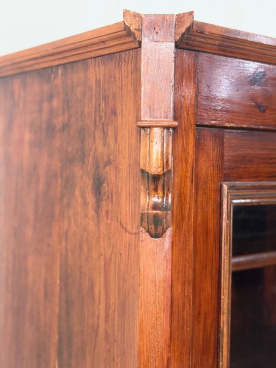 Image 1 of Antique Louis Philippe display cabinet, wardrobe, living room cabinet, circa 1880