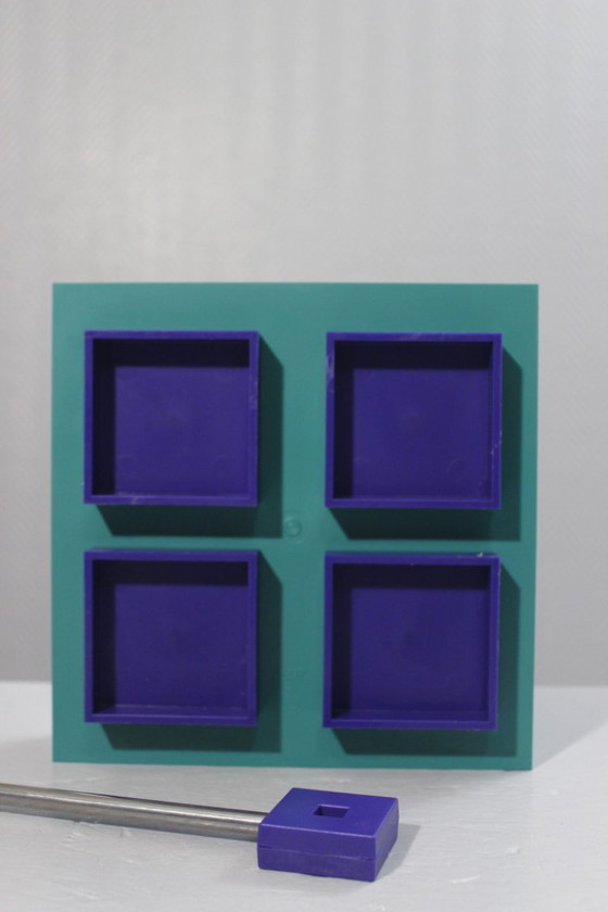 Image 1 of Michael Graves & Alessi "Euclid" towel rack, Memphis design, 1980s