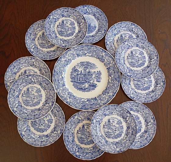 Image 1 of Laveno dessertservies (schaal + 12 borden)