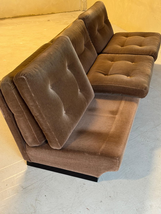 Image 1 of Gruppo di divani in velluto marrone di Paolo Caliari per Cassina, anni '60