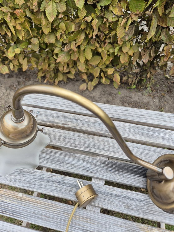 Image 1 of Vintage - Wandlamp - Booglamp - Herda - Kelkglas