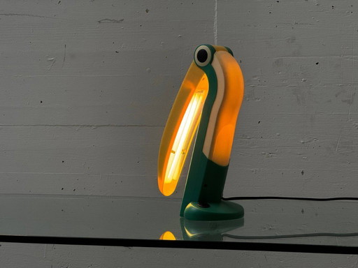 Pop Art icon Toucan table lamp, Italy 1980s