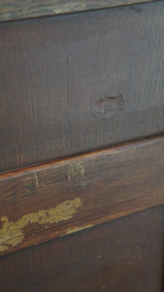 Image 1 of Mobiletto antico in rovere con due ante a rullo