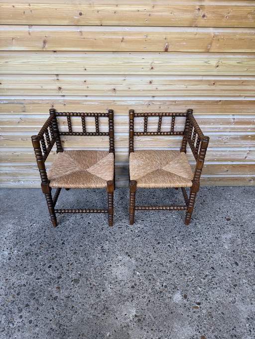 2 x Bobbin hoekstoelen 