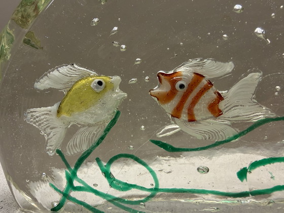 Vintage Murano Aquarium with three fish – attributed to Alfredo Barbini for Cenedese – Decorative Objects (photo 2 of 15)