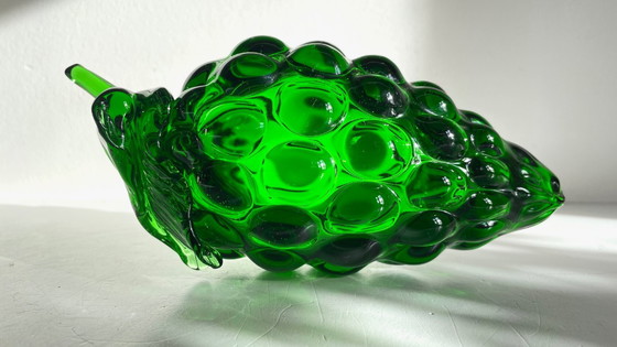 Image 1 of Vintage groene glazen druiventros