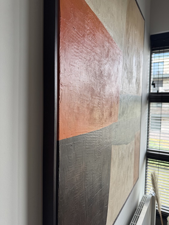 Abstract Painting (100x120 cm) Horizon No. 1 🧡🌾 – Atelier Beau, Paintings & Drawings, Wood, Canvas (photo 4 of 8)