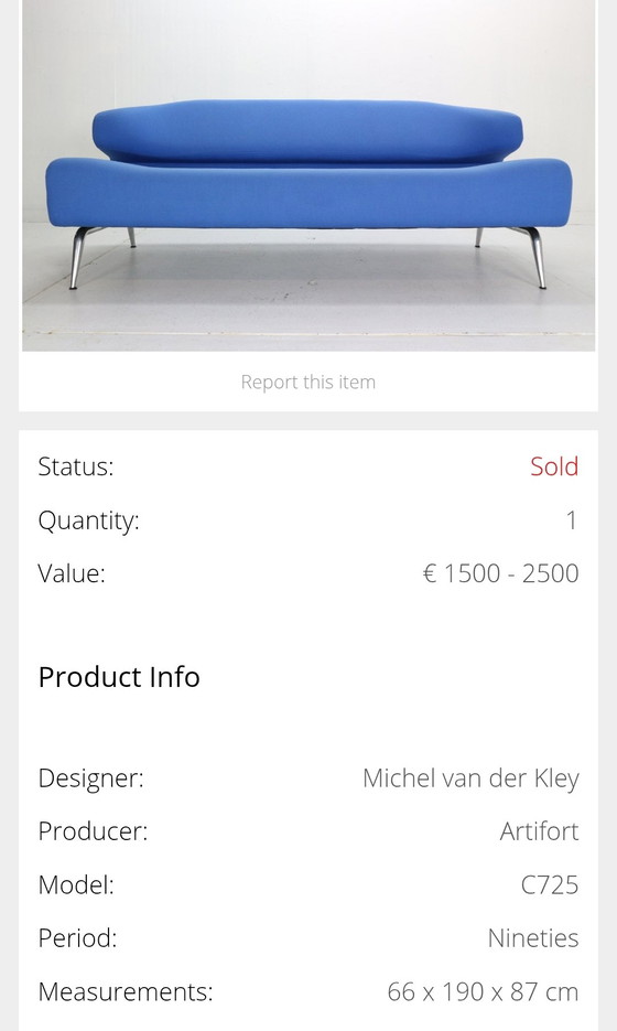 Artifort, Modello Bird C725, Divano Design – Divani, Textile, Chrome (photo 4 of 6)