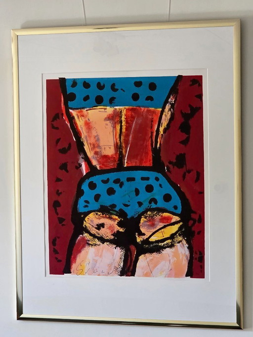 Herman Brood - Chica en bikini - EA - Firmado a mano