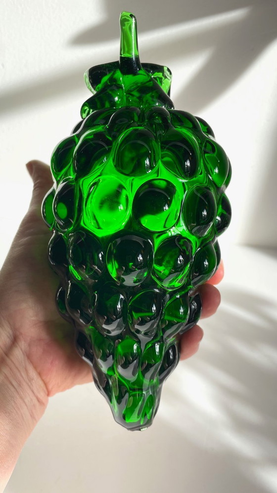 Image 1 of Vintage groene glazen druiventros