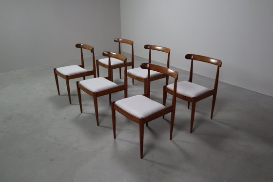 Image 1 of Set of six Alfred Hendrickx Model 500 dining chairs in Rosewood