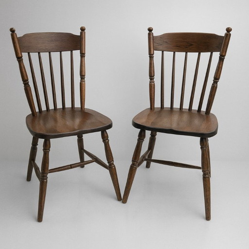 2 sedie da pranzo in legno massello – stile fattoria