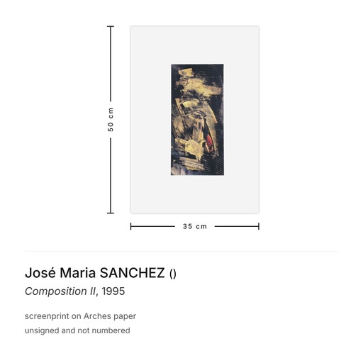 José María Sánchez Composición II serigrafía 1995