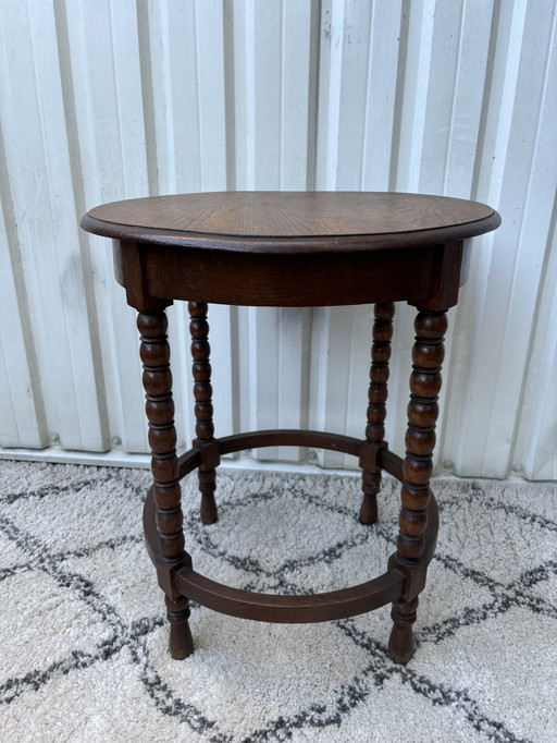 Vintage eikenhouten bijzettafel