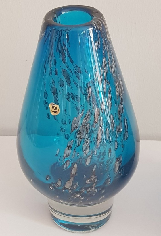 Image 1 of 2X Vases en verre de Floride par Löffelhardt pour Zwiesel