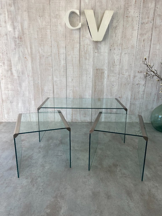 Image 1 of Set of 3 Galliotti & Radice 70's coffee tables