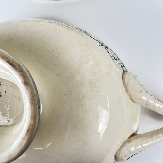 Image 1 of Zuppiera in ferro e terracotta "Recamier" Salins, fine XIX secolo