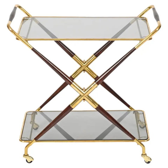 Cesare Lacca Mid Century Moderner italienischer Samt-Sessel für ISA Bergamo – Aluminium, Wood (photo 27 of 27)
