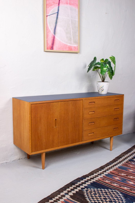 Image 1 of Vintage Sideboard Chest of Drawers Hundevad Oak 60s Mid-Century