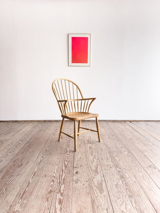 Fauteuil CH 18A en Chêne par Frits Henningsen pour Carl Hansen