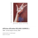 Affiches officielles ROLAND-GARROS poster 1994 - Ernest Pignon-Ernest