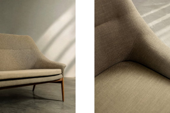 Zweisitzer-Sofa „Grace“ im skandinavischen Mid-Century-Stil mit braunem Stoffbezug von IKEA, Baujahr 1961 (photo 25 of 27)