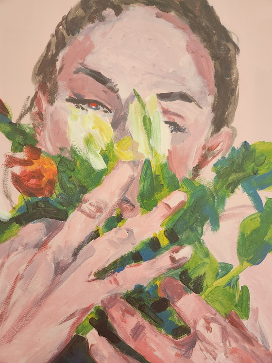 Image 1 of Original Painting 'Klone Alone' (2023) – Beautiful Figurative Work (80x60 cm)