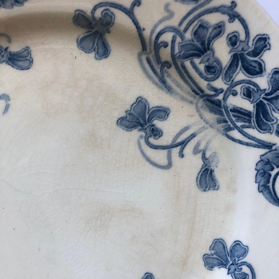 Image 1 of Flat plate in ironstone porcelain, LG Clairefontaine, Violette model